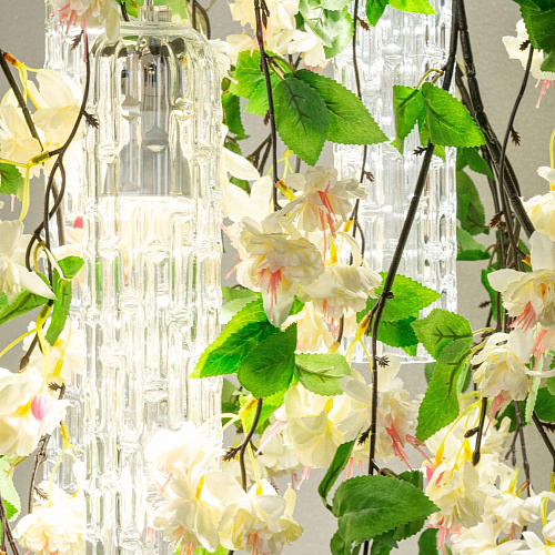 Petit lustre blanc en cascade White Cascade