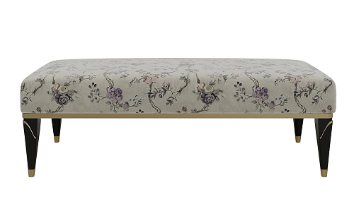 Banc fleuri rembourré