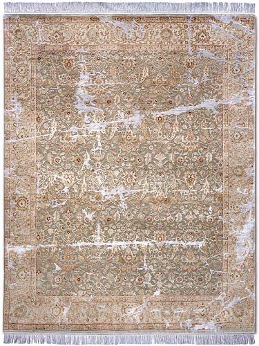 Tapis Fissures No. 43 Bleu/Gris sur Original