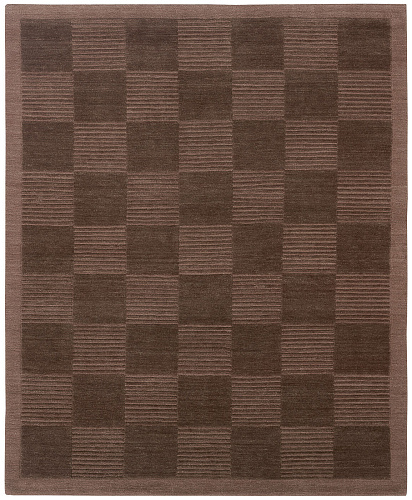 Tapis Deep Cut Bordure Marron
