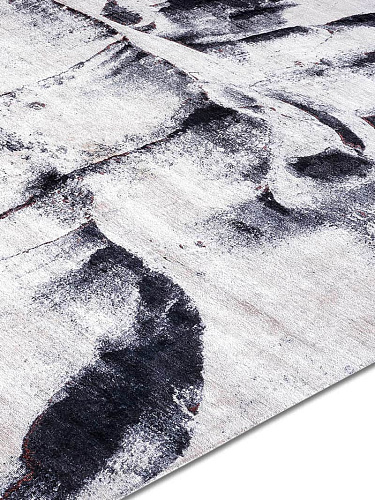 Tapis Noir No. 02 Original sur Blanc