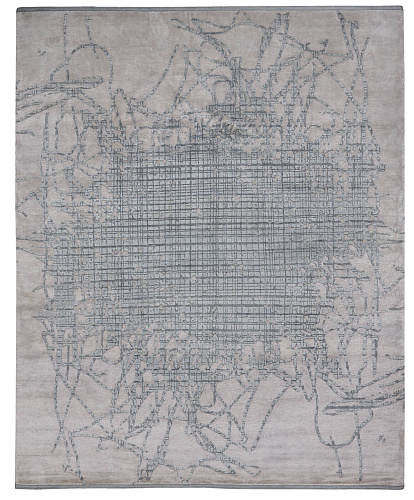 Tapis Grid Muted 2 Chrome