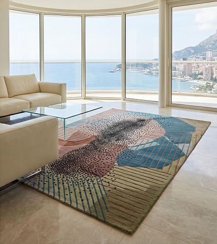 Tapis fait main Textured Figure