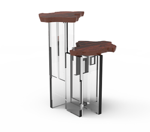 Table d'Appoint Monet Palissandre