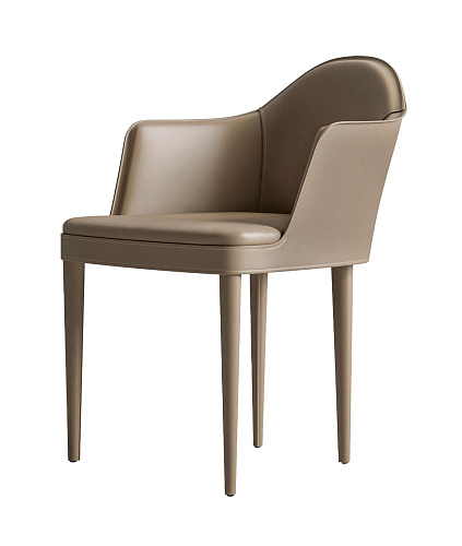 Chaise en Cuir avec Accoudoirs