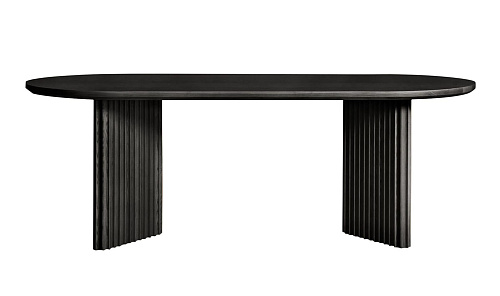 Table Basalto en Frêne Noir