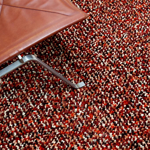 Tapis shaggy feutré Pop-Art Rouge