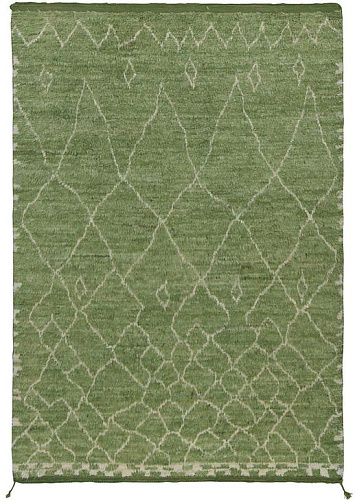 Tapis Berbère Vert à Poil Long