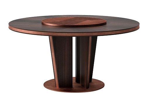 Table Ronde Bois Foncé