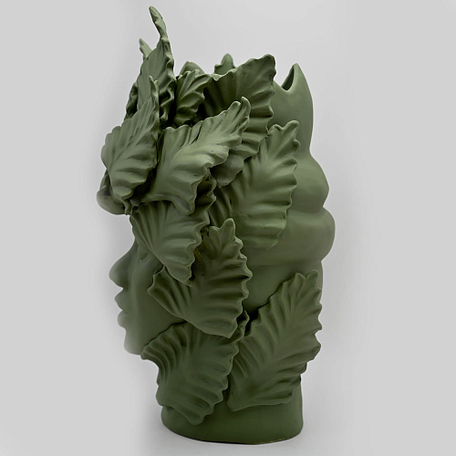 Sculpture Tête De Maure Vert Mat
