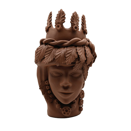 Sculpture Tête De Maure Marron