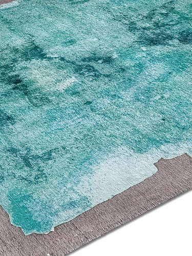 Tapis noué main Mono Aqua