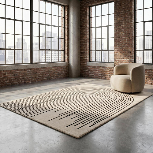 Tapis de luxe Arcade Lines Ivory