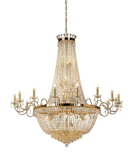 Lustre de Luxe en Cristal Finition Or Doux