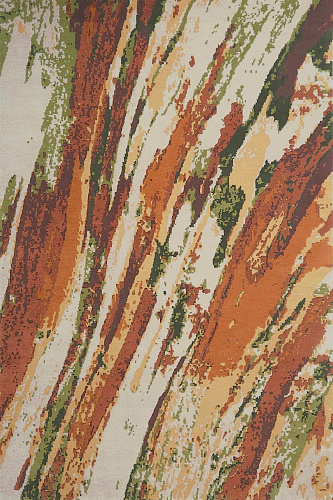 Tapis Flux brique noué main