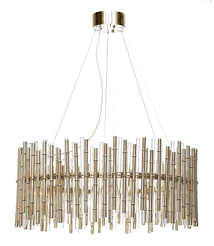 Lustre Bambou Verre et Or