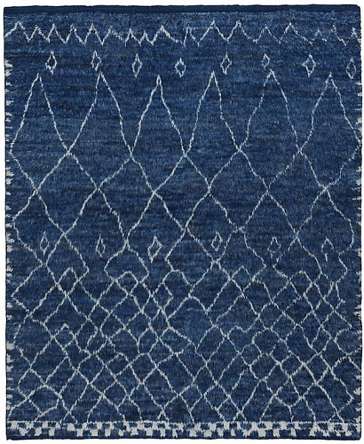 Tapis Berbère Bleu à Poil Long