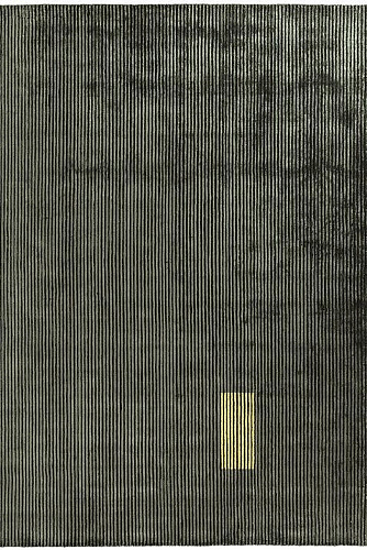 Tapis à Rayures en Viscose Tissé à la Main