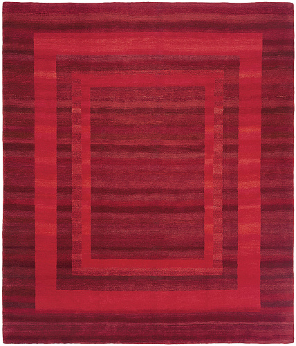 Tapis Gamba Triple Bordure Rouge Foncé