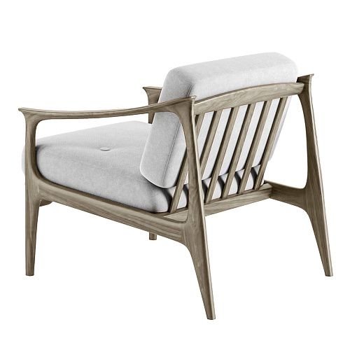 Fauteuil Quiete en Noyer Massif Gris