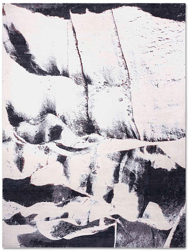 Tapis Noir No. 02 Original sur Blanc