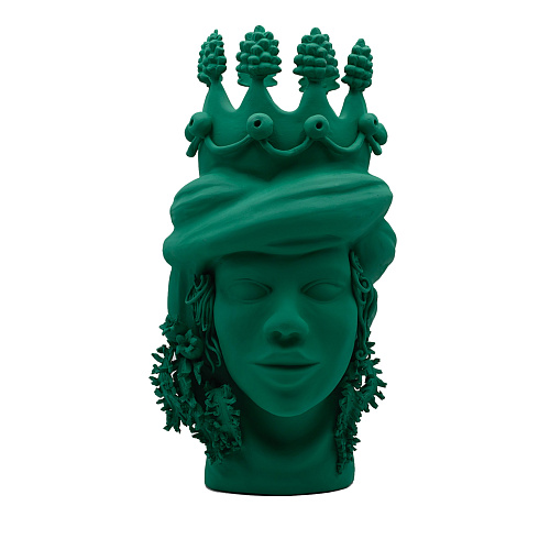 Sculpture Tête De Maure Verte