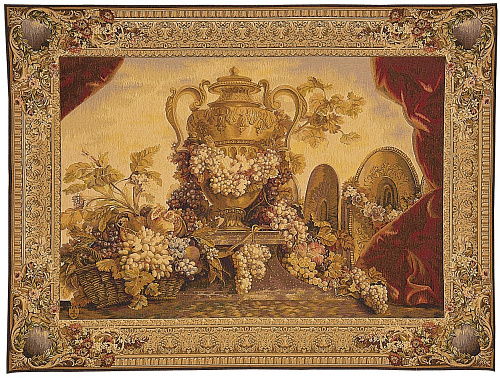 Tapisserie Vase et Raisins