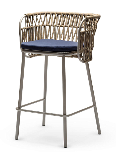 Chaise de Bar d'Extérieur Jujube SG-Int Beige et Bleu