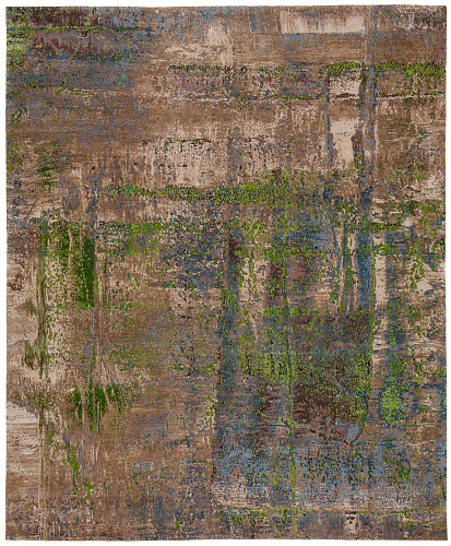 Tapis Artwork 3 Multicolore Vert