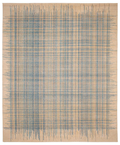 Tapis Ballpoint Art 1 Bleu Gris