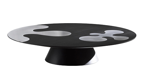 Table Basse Ronde Noire