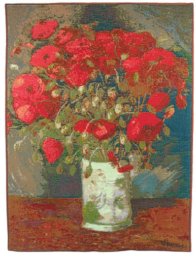 Tapisserie Vase aux Coquelicots, Van Gogh