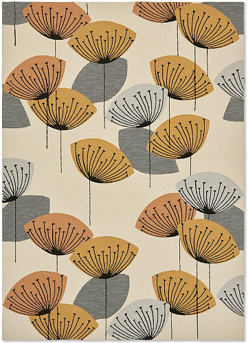 Tapis d’extérieur Dandelion Clocks Ocre / Argent