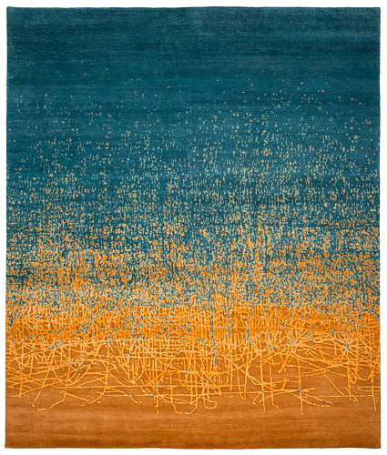 Tapis Ballpoint Art 6 Jaune Bleu