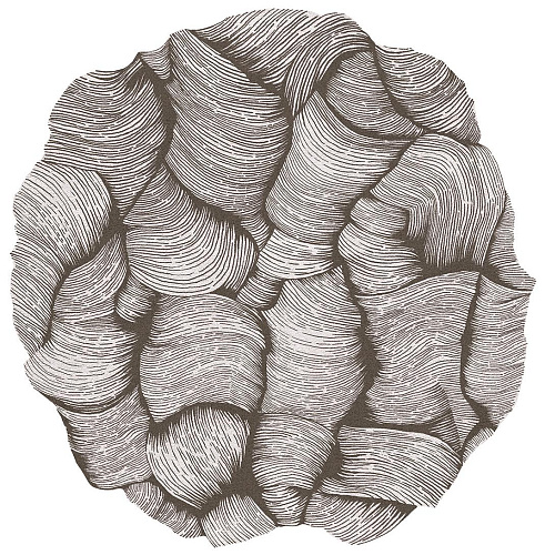 Tapis Rond Designer Taupe
