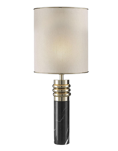 Lampe de Table en Marbre Noir Marquinia