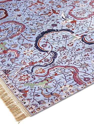 Tapis de luxe Tabriz Bleu Clair