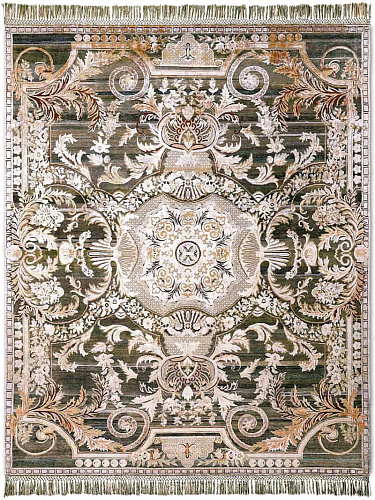 Tapis Aubusson No. 03 Original sur Mélange Vert