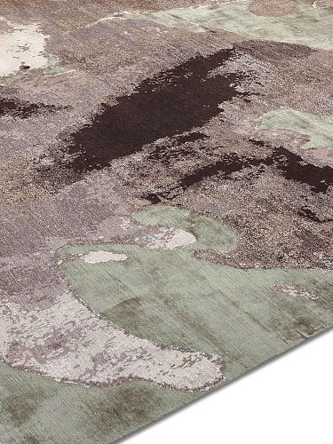 Tapis No. 01 Naturel sur Vert Fatigué