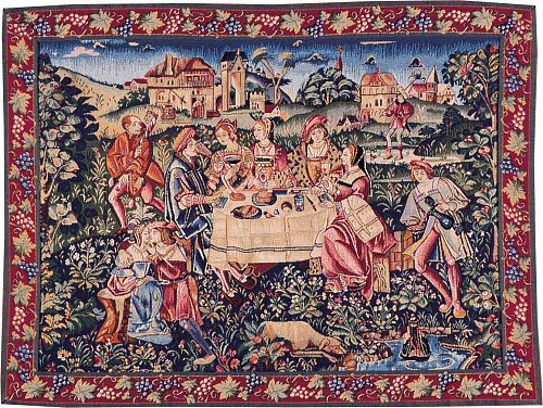 Tapisserie Le Thé de l'Après-midi avec Bordure