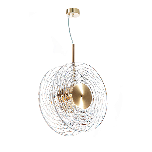 Lustre Double Disque en Cristal Ripple