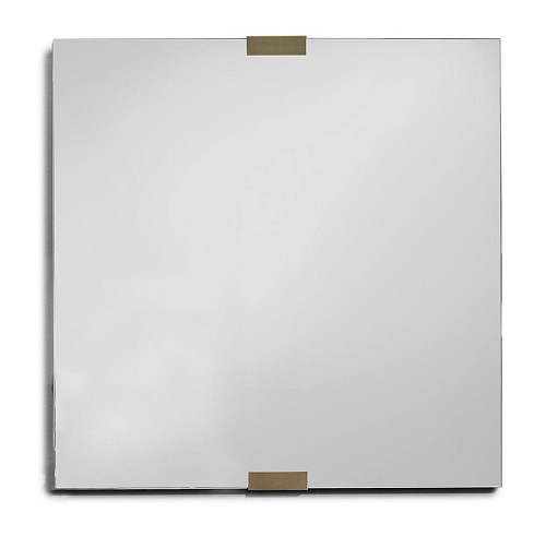 Miroir Élégance en Cuir à Bordure Bronze