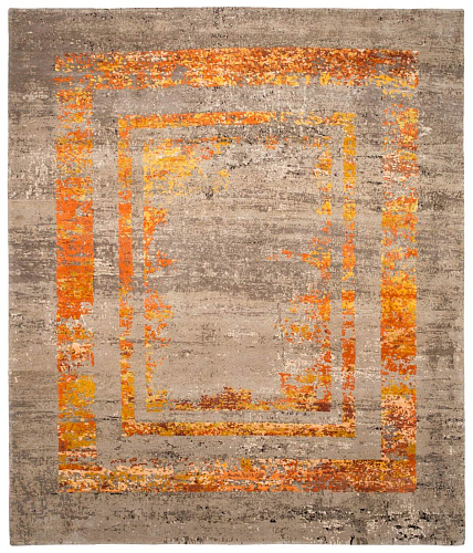 Tapis Artwork 27 Triple Bordure Orange