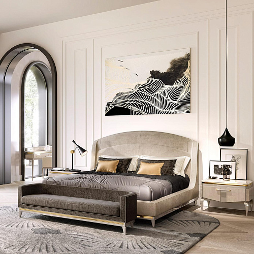 Lit Beige Contemporain
