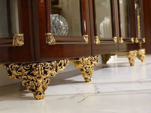 Vitrine Classique Marron / Or