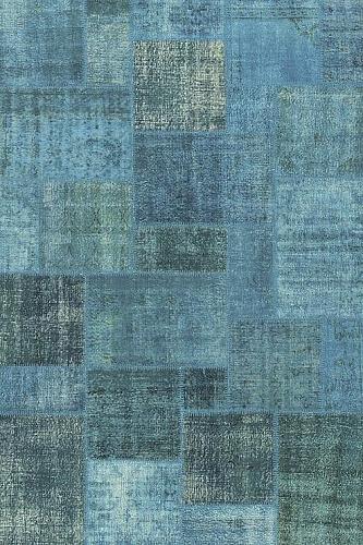 Tapis Patchwork Turquoise Foncé