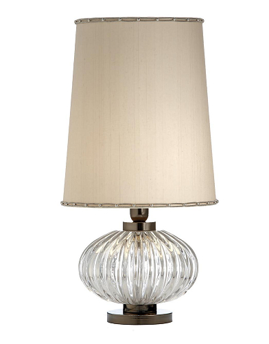 Lampe de Table en Verre de Murano Nickel Foncé