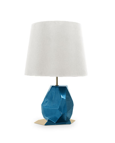 Petite Lampe de Table Bleue Essence