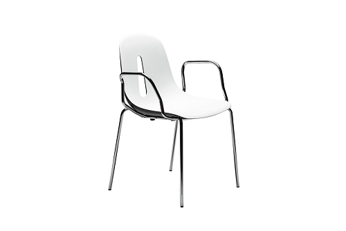 Chaise Gotham P Noir et Blanc (Lot de 2)