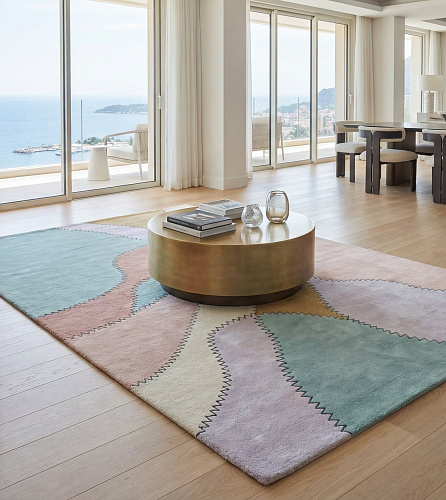 Tapis Pastel Collage Rose